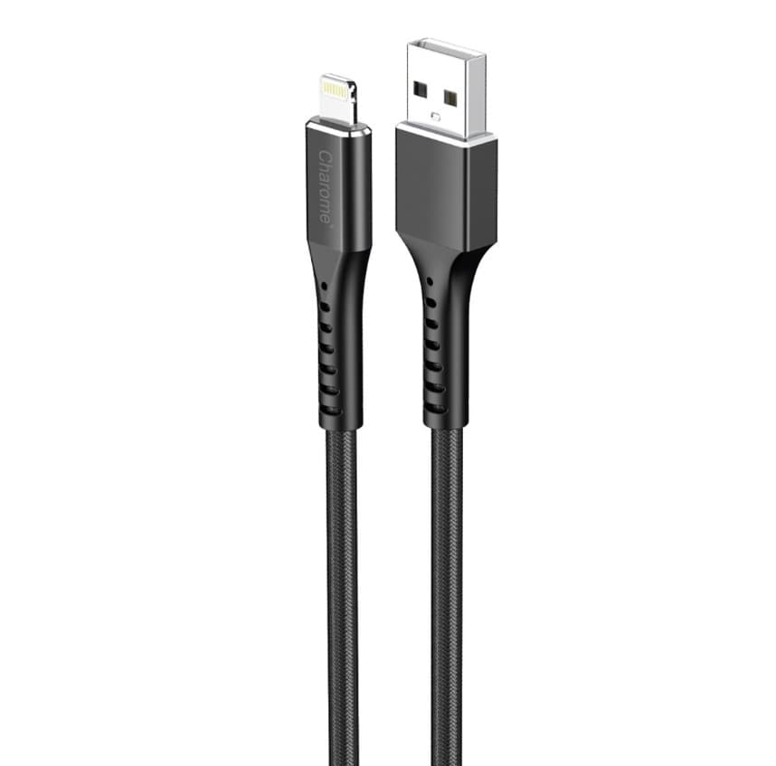 Кабель CHAROME C22-03 USB to Lightning aluminum alloy charging data cable 1m 2.4A Black