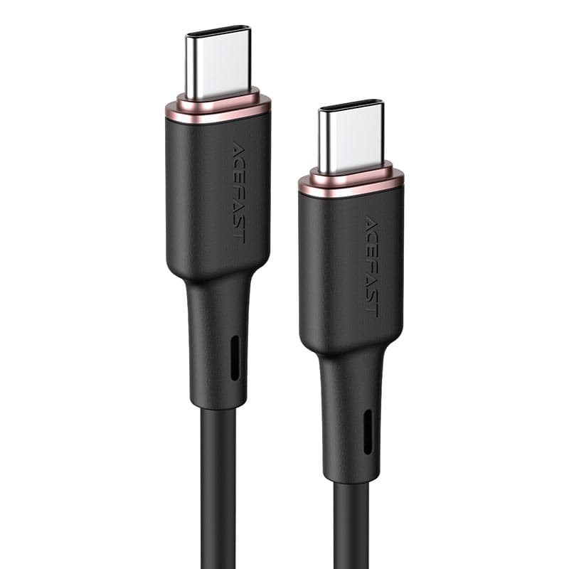 Кабель ACEFAST C2-03 Type-C to Type-C 3A 60W 1.2m silicone zinc connectors Black