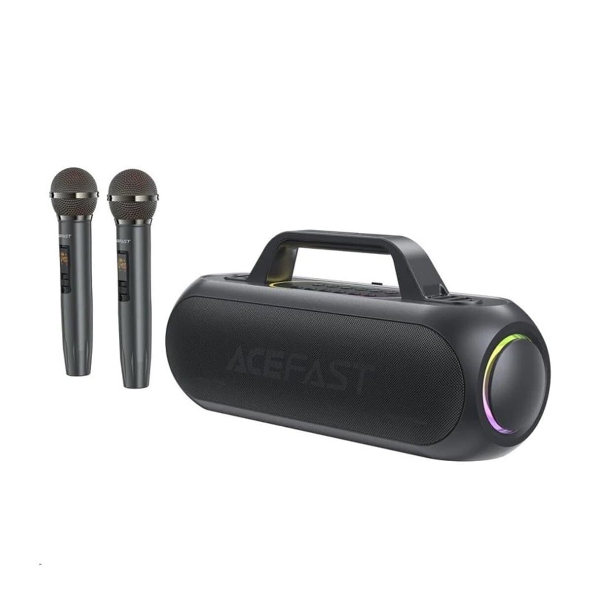 Бездротова портативна колонка з мікрофонами караоке ACEFAST K1 Party karaoke all-in-one audio set 18000mAh Black (AFK1B)