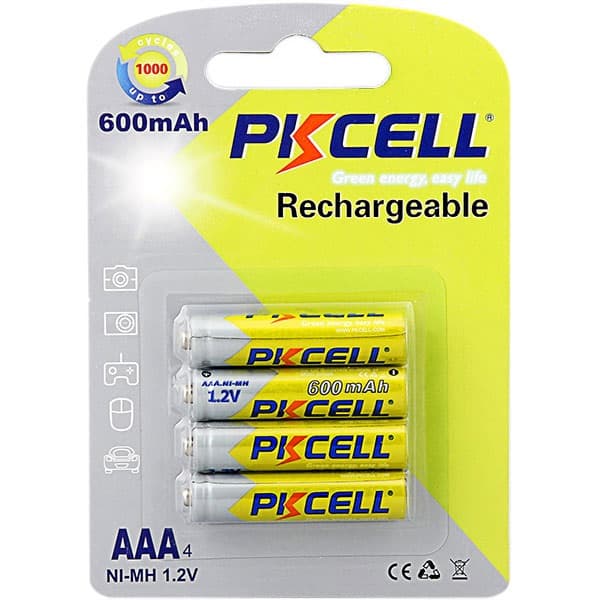 Акумулятор PKCELL AAA600-4B AAA 600mAh 1.2V Ni-MH rechargeable battery 4 шт