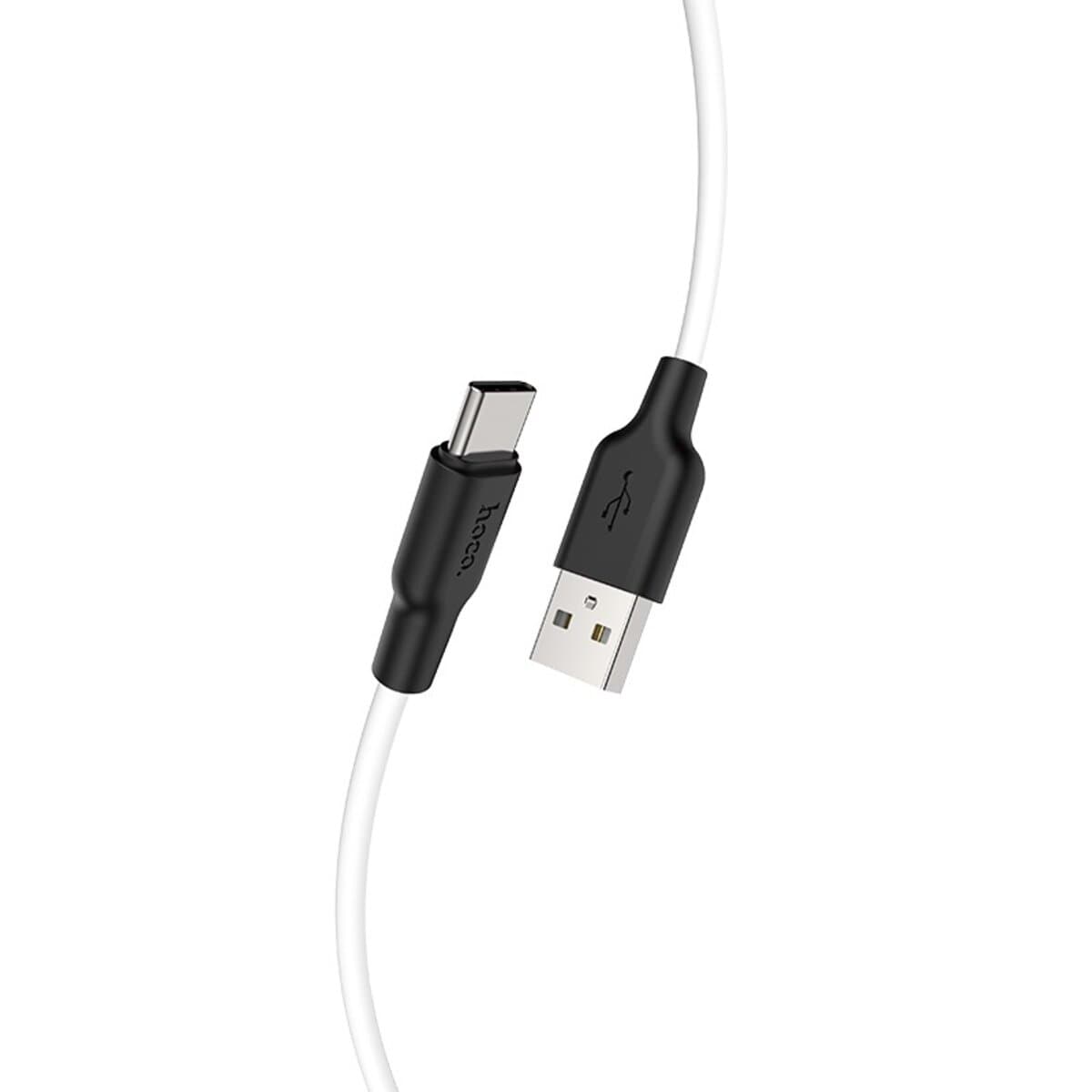 Кабель HOCO X21 Plus USB to Type-C 3A 2m silicone connectors White