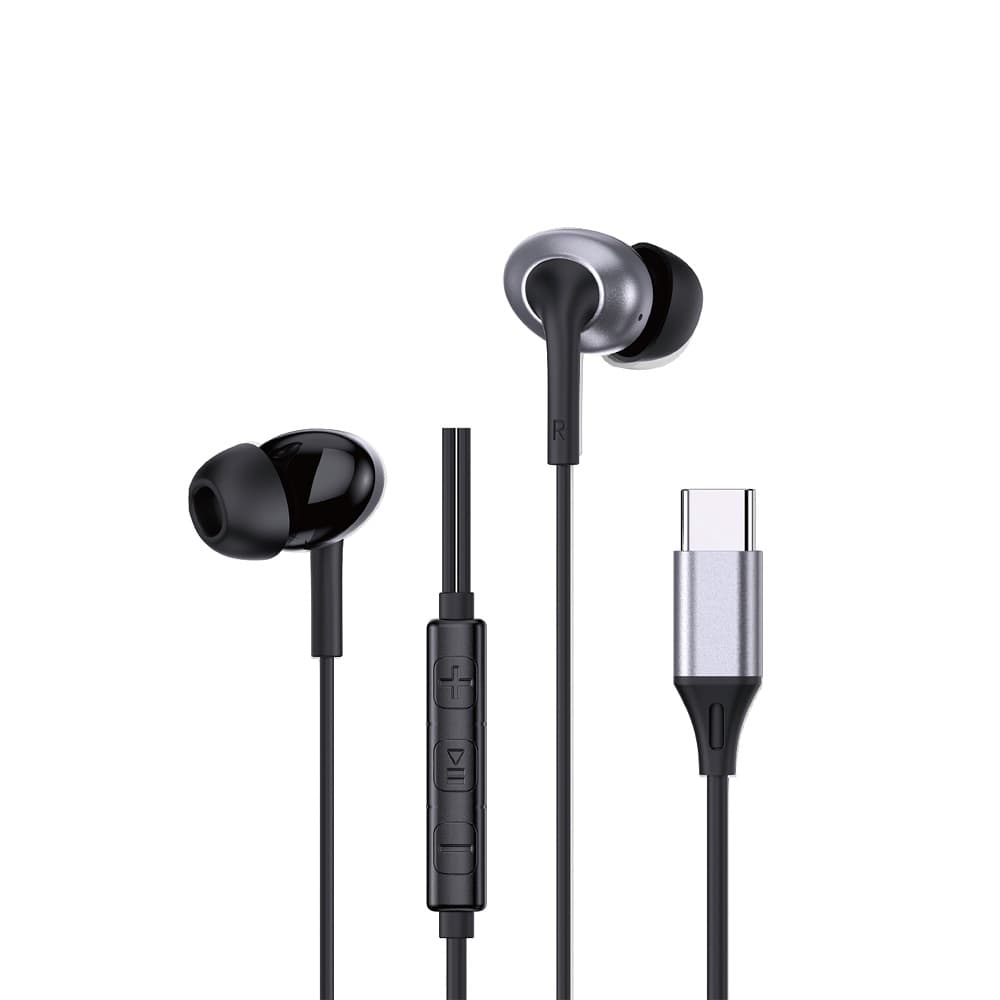 Дротові навушники WIWU EB318 Stereo Wired Earbuds Type-C 1.2м Black