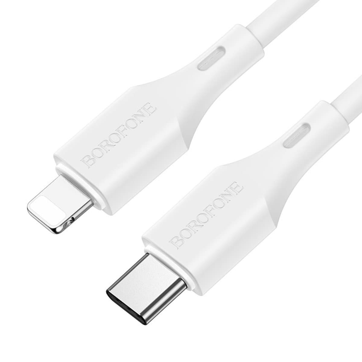 Кабель BOROFONE BX42 USB to Lightning 2.4A 1m silicone TPE connectors White (BX42LW)