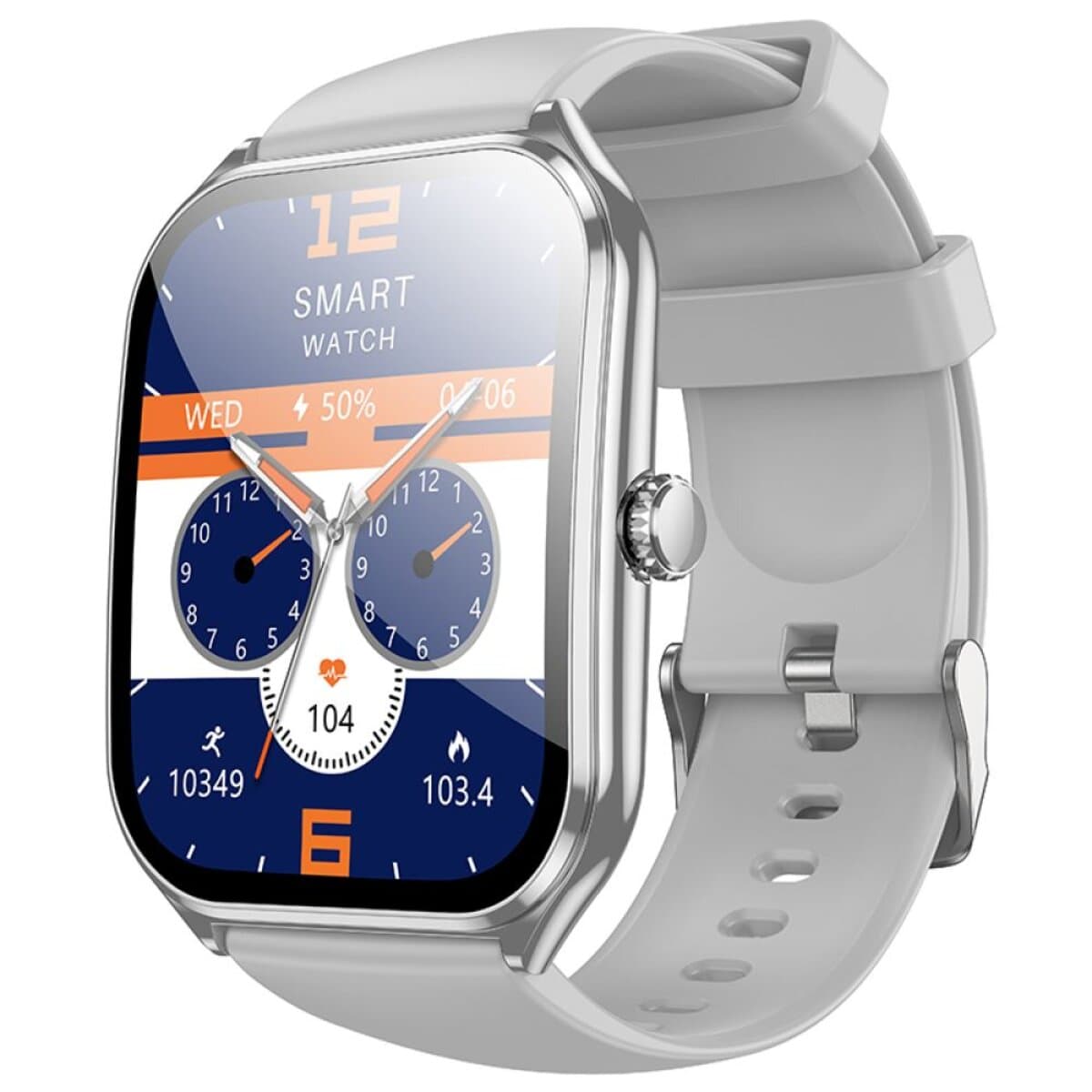 Смарт-часы HOCO Y28 AMOLED Smart sports watch call version 1.96'' BT5.2 200mAh Silver