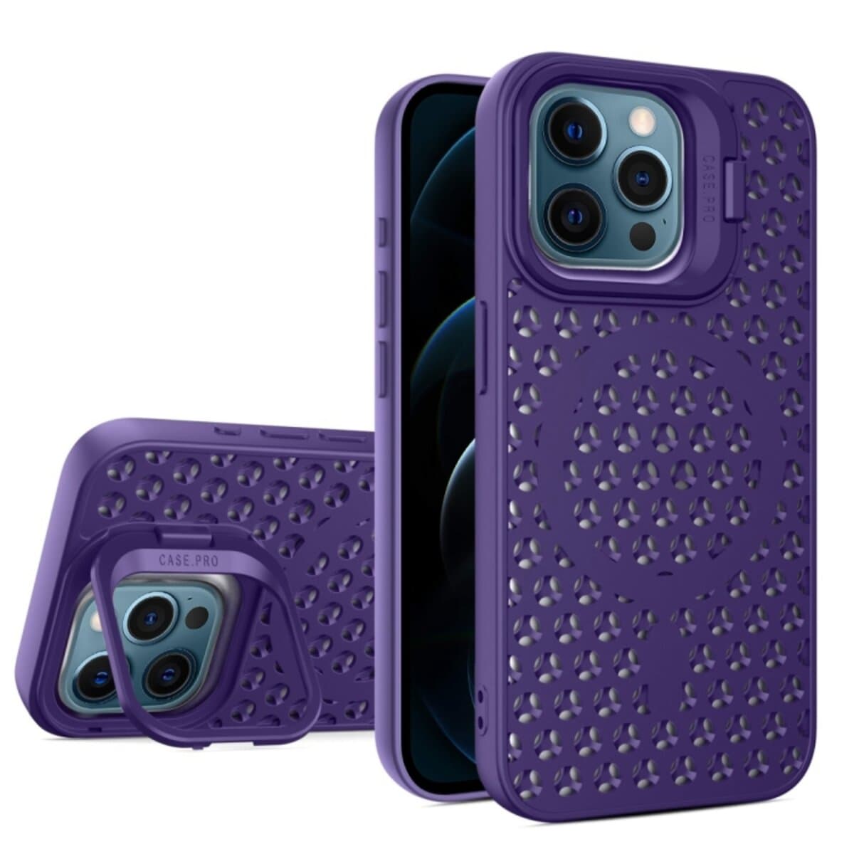 Защитный чехол-накладка Cosmic Grater Stand для Apple iPhone 12 Pro Max Purple (GRASTiP12PMPurple)