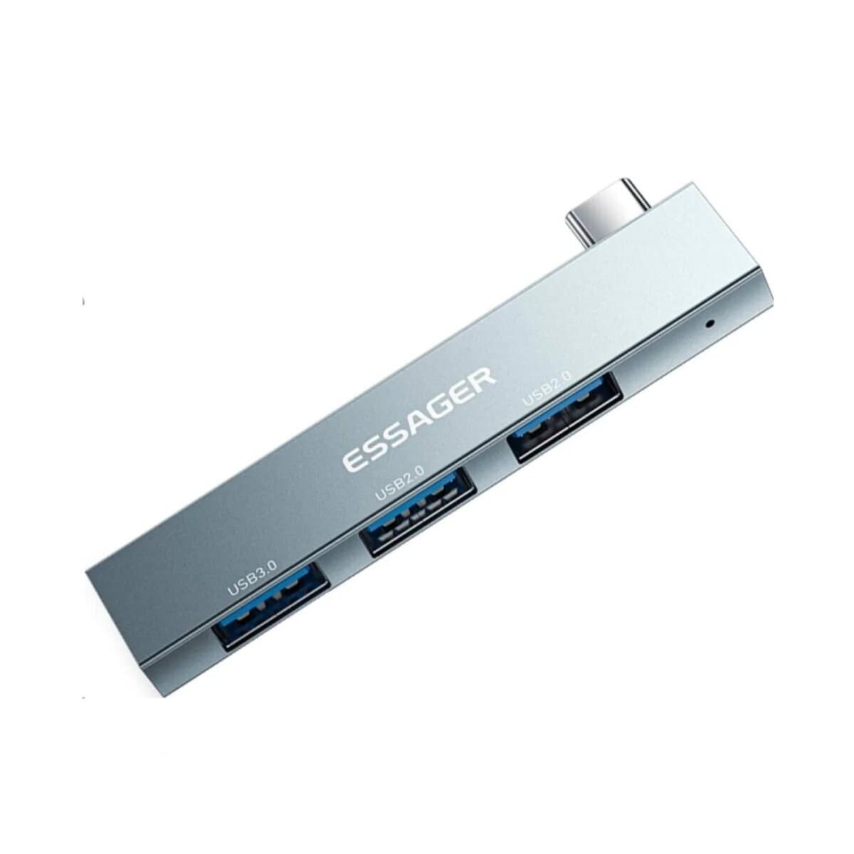 USB-хаб Essager Fengyang 3 в 1 Splitter Metall Grey (EHBC03-FY0G-P)