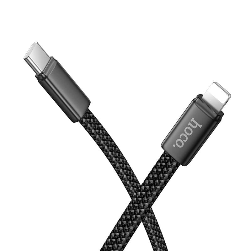 Кабель HOCO X125 Exceso PD30W 1m charging data cable Type-C to Lightning Black