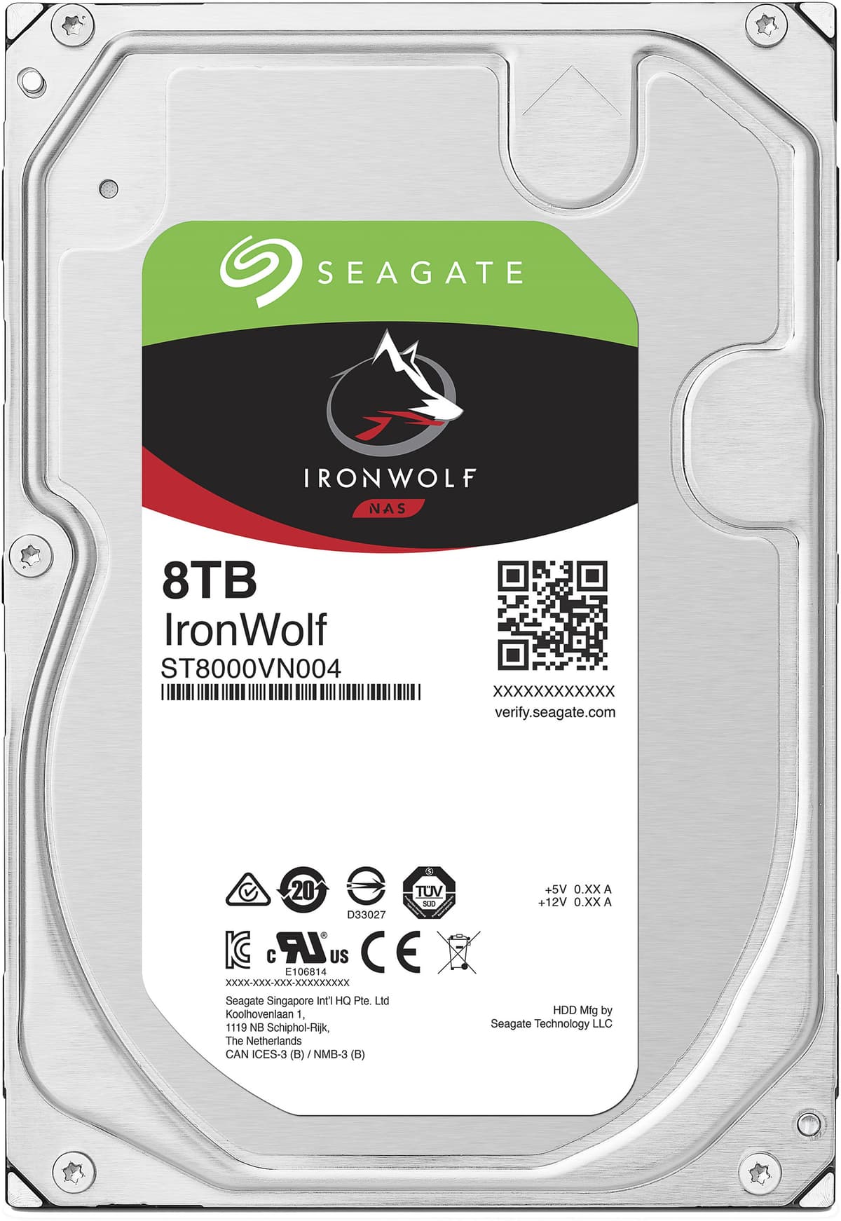 Жорсткий диск HDD Seagate IronWolf 8TB 7200rpm 256MB 3.5'' SATAIII (ST8000VN004)
