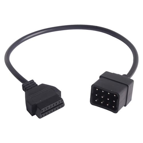 Кабель переходник с OBD2 16pin мама на Renault 12pin папа 40см Black (284267)