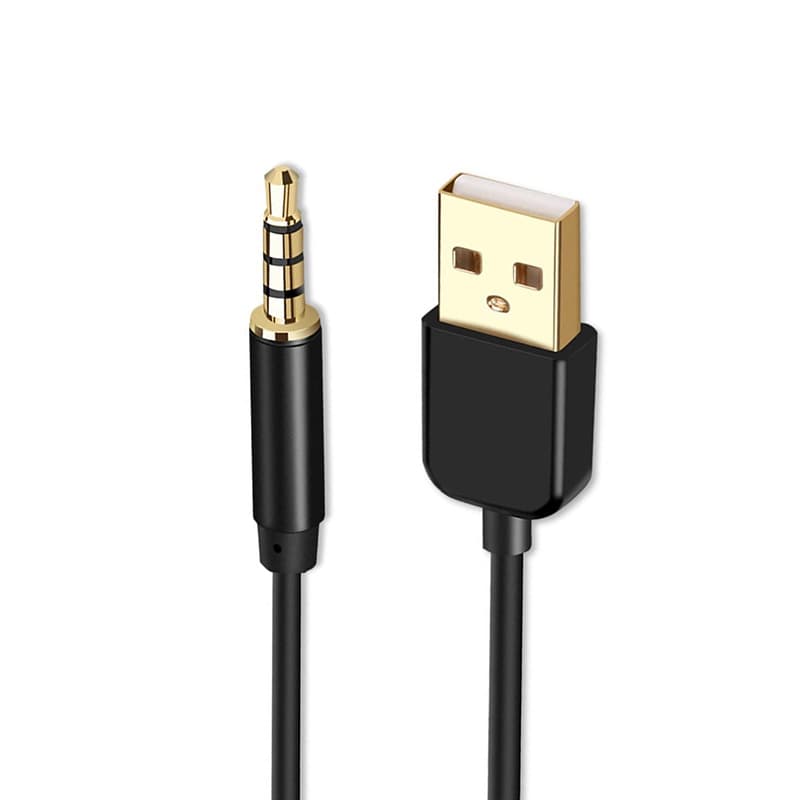 Кабель аудио S1009 USB для iPod Shuffle Jack 3.5mm M 4pin - USB AM 1м Black