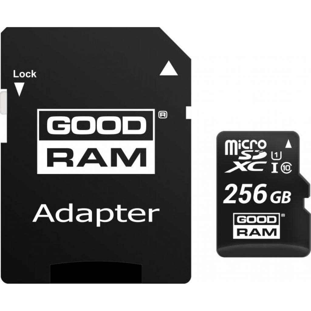 Карта пам'яті Memory card GoodRAM Secure Digital Micr 256Gb UHS-I class 10 Adapter Black (M1AA-2560R12)
