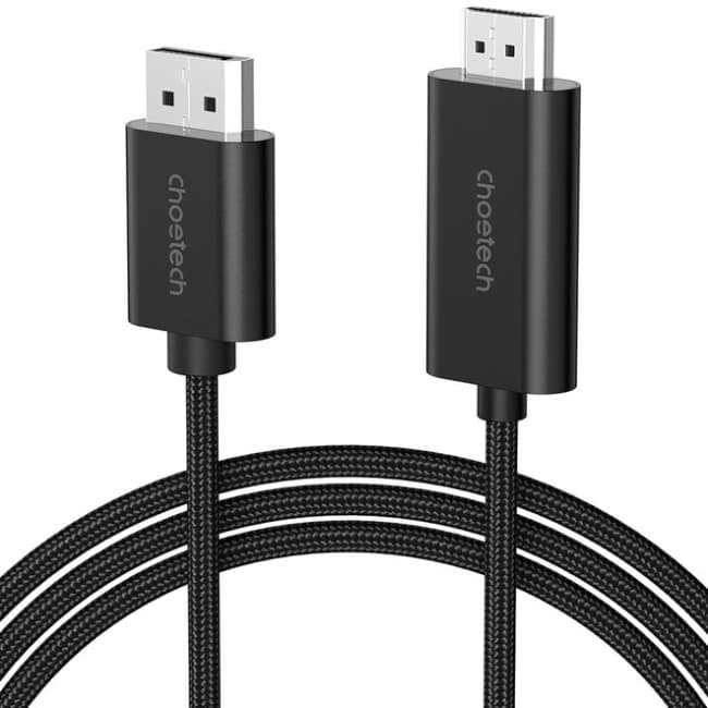 Кабель Choetech DisplayPort M to HDMI M 2м 4K 60hz 4090×2160 Black (XDH01-BK)