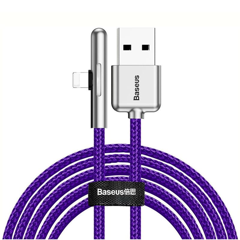 Кабель Baseus CAL7C-B05 USB3.1 AM - Lightning M 2м 1.5A з кольоровою індикацією Purple