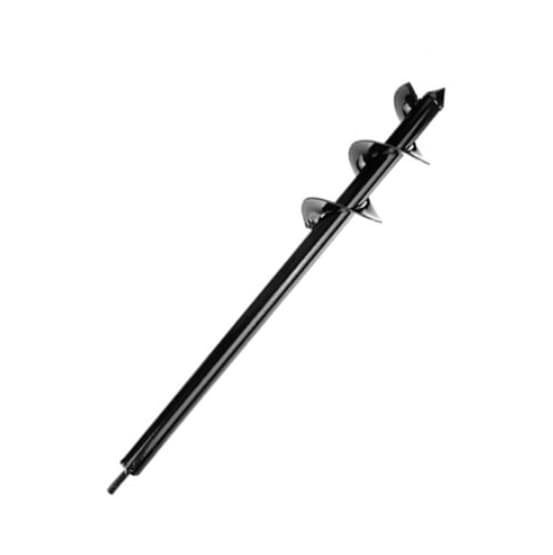 Земляной садовый бур для дрели спиральное сверло 10x60см сталь Black (511649)
