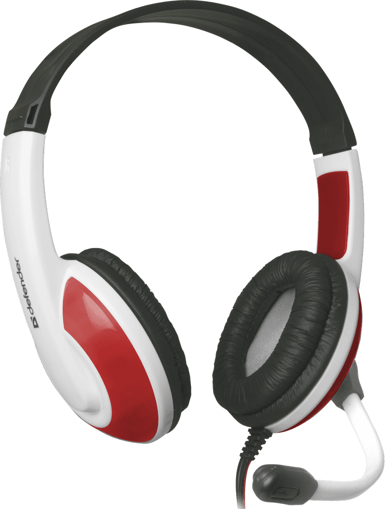 Провідні ігрові навушники з мікрофоном Defender Warhead G-120 jack 3.5 White-Red