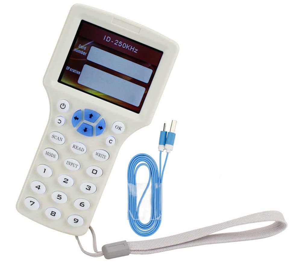 Дублікатор копіювальник зчитувач RFID ID РЧІД NFC 10 частот з LCD 2.8'' 4xAAA White (284611)