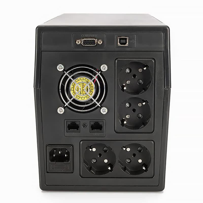 Джерело безперебійного живлення ДБЖ Digitus Line-Interactive DN-170075 1500VA/900W LCD 4xSchuko RJ45 RS232 USB Black