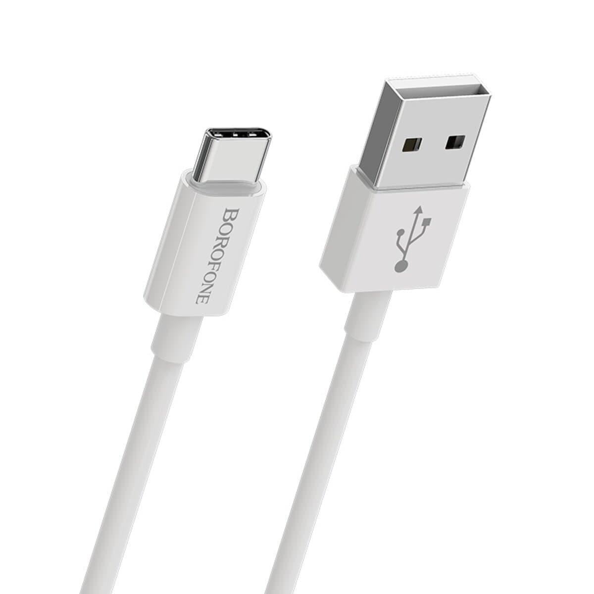Кабель BOROFONE BX22 USB to Type-C 3A 1м PVC РС connectors White (BX22CW)