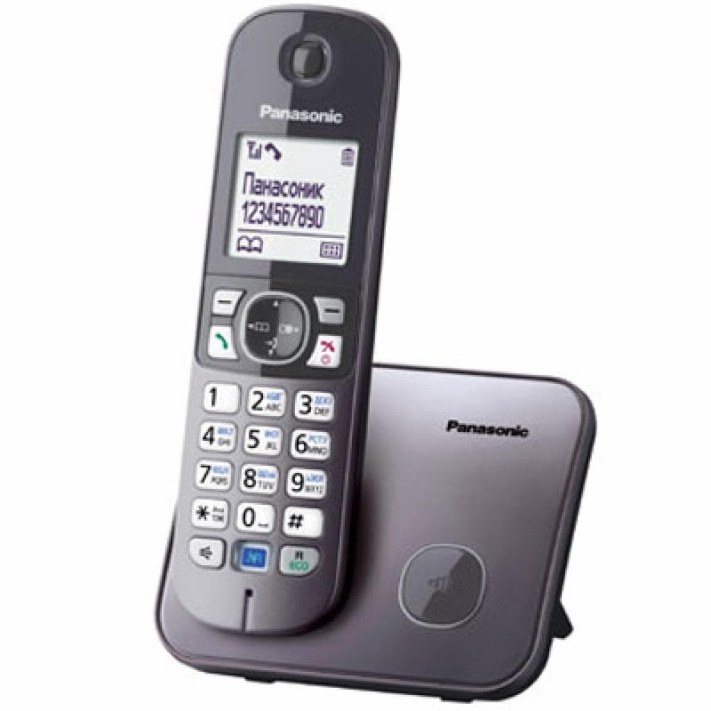 Бездротовий телефон DECT Panasonic KX-TG6811UAM Metallic