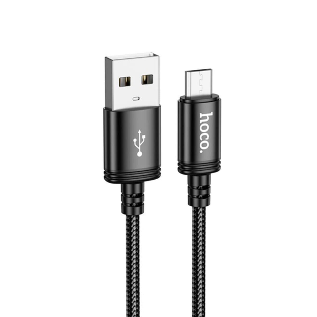 Кабель HOCO X89 Wind USB to Micro-USB charging data cable 2.4A Black