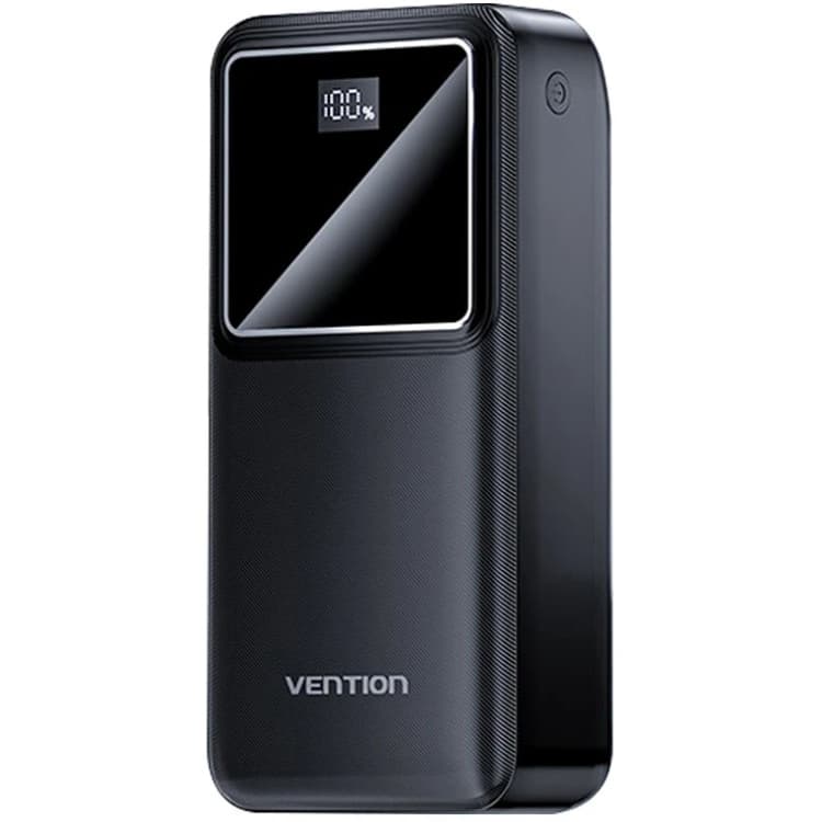 Powerbank павербанк УМБ Vention 30000mAh 22.5W 3A PD QC3.0 Micro-USB USB-C 2xUSB-A LED Display Black (FHMB0)