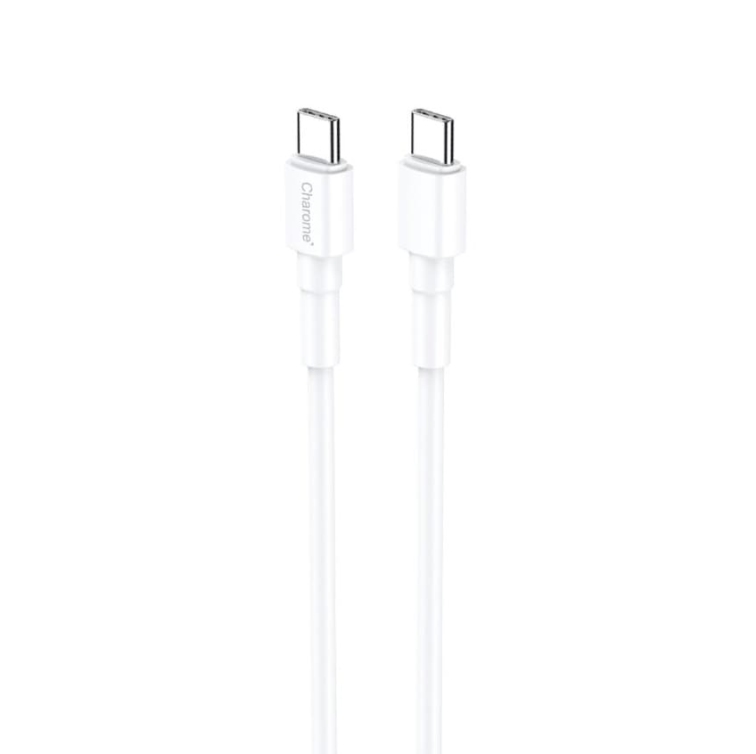 Кабель CHAROME C21-04 Type-C to Type-C charging data cable 1m 3A White