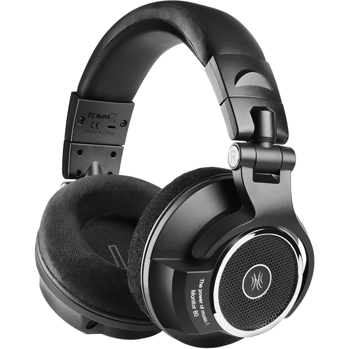 Провідні навушники OneOdio Monitor 80 3.5мм/6.35мм з кейсом 3м Black (Monitor 80 Black)