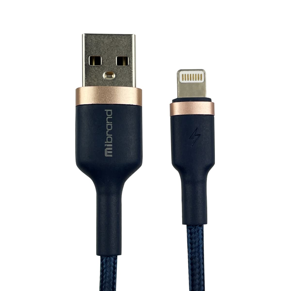 Кабель Mibrand MI-71 Metal Braided Cable USB to Lightning 2.4A 1m Navy Blue (MIDC/71LNB)