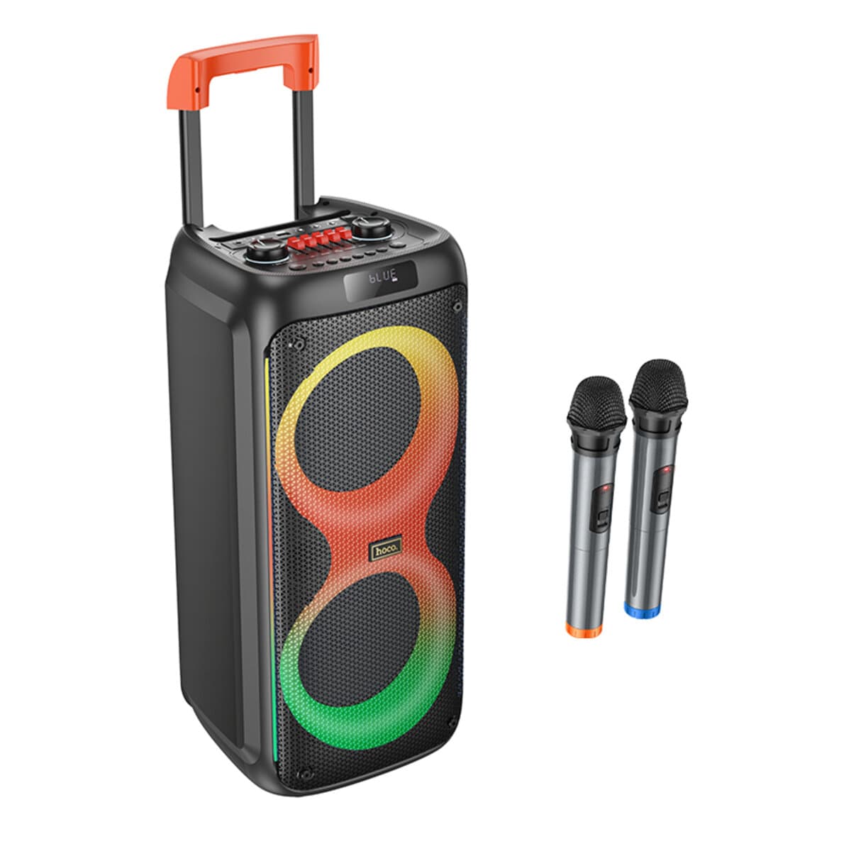 Бездротова портативна колонка з караоке HOCO HA7 Leader wireless dual-mic outdoor BT5.0 speaker 7000mAh Black