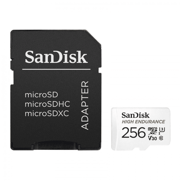 Карта пам'яті microSDXC SanDisk High Endurance 256Gb UHS-1 U3 class 10 V30 100Mb/s adapterSD (SDSQQNR-256G-GN6IA)