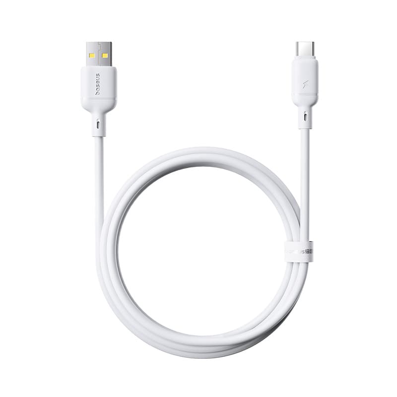 Кабель Baseus Silky Fast Charging Data Cable USB to Type-C 3A 2m White (P10377703213-03)