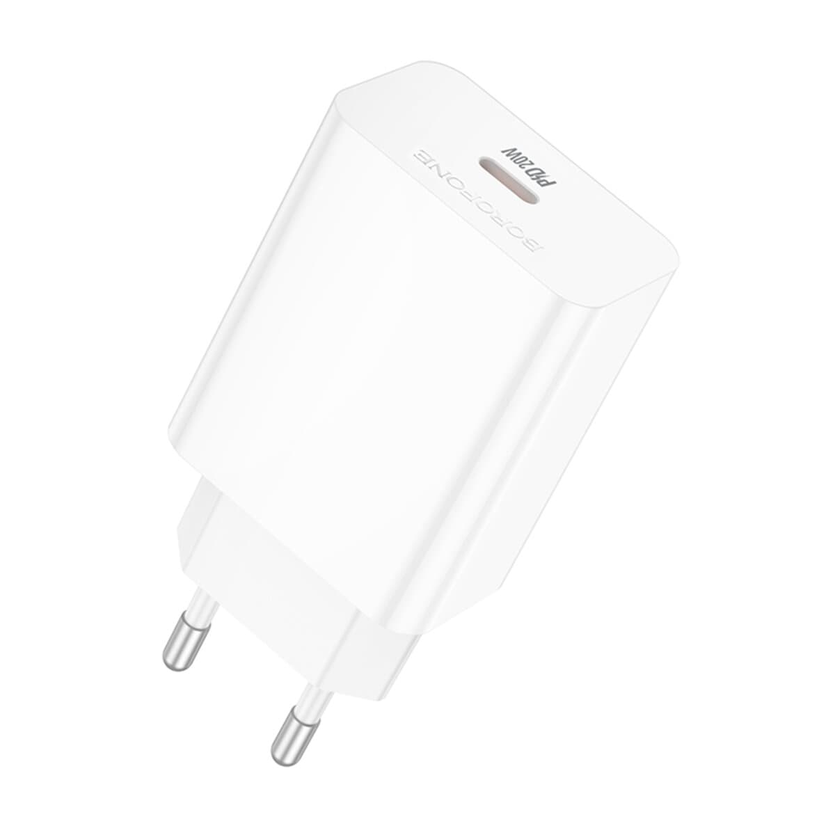 Зарядное устройство BOROFONE BA21A Pro Long journey single port PD20W charger 1xType-C White