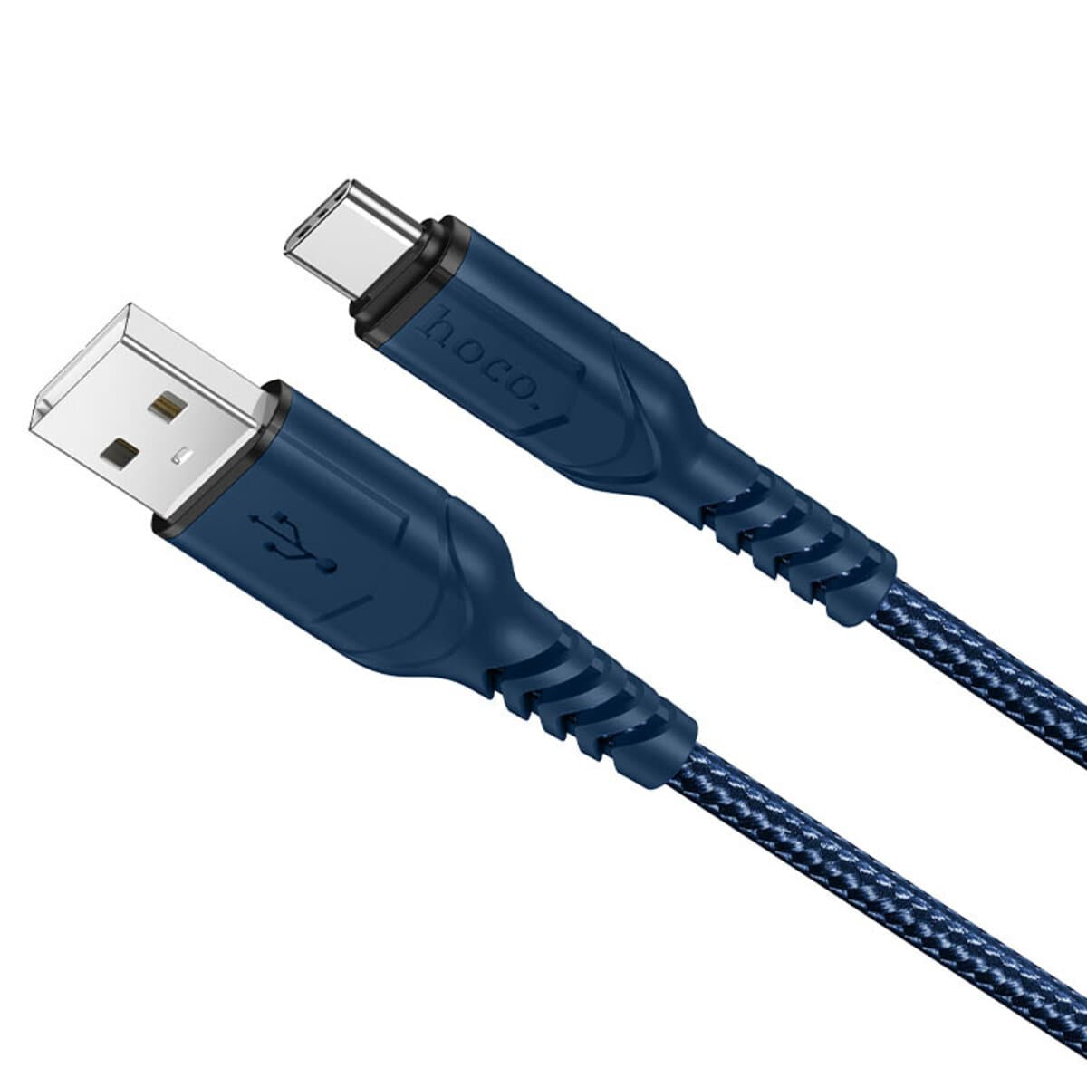 Кабель HOCO X59 USB to Type-C 3A 1m nylon TPE connectors Blue