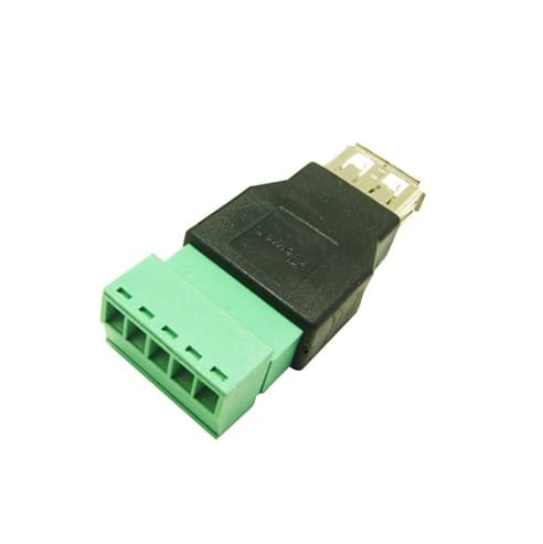 Перехідник адаптер USB 2.0 Type-A гніздо роз'єм мама на клемники 5pin Black (288050)