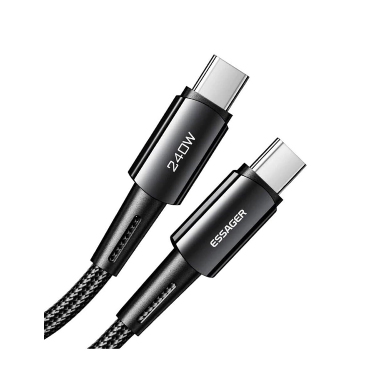 Кабель Essager Sunset Type-C to Type-C 240W Data cable 1m Grey (EXCTT3-CG0G-P)