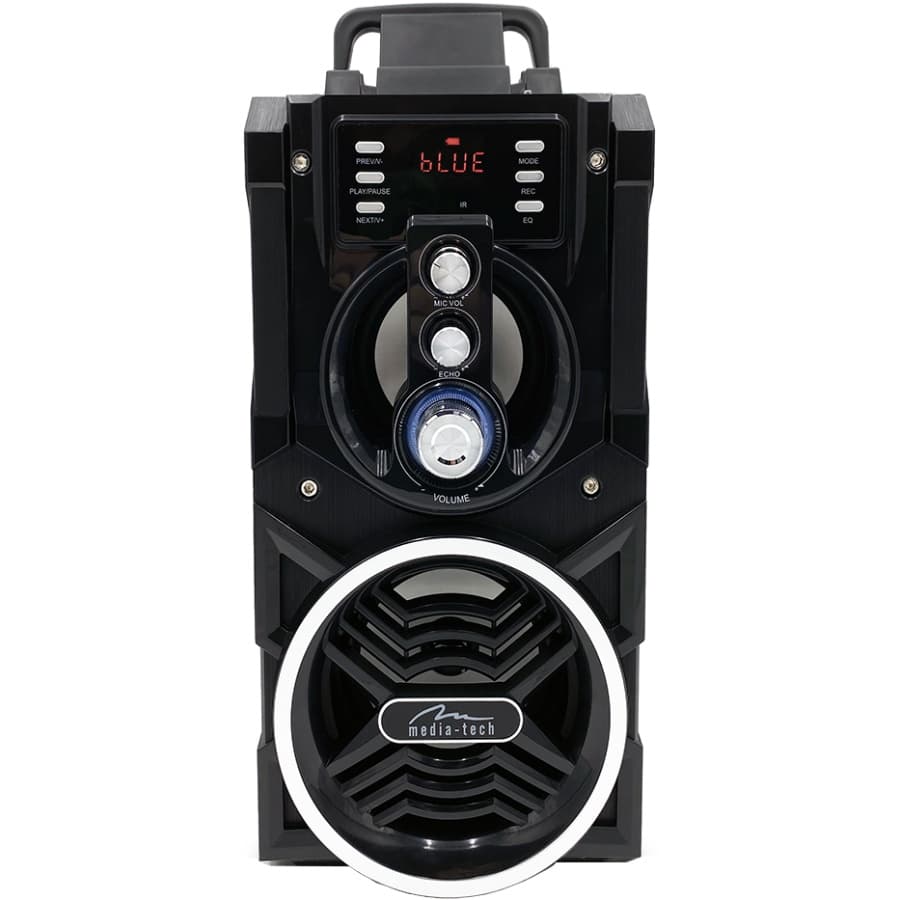 Портативна стовпчик акустична система 1.0 Media-Tech Partybox MT3150 18W Bluetooth FM AUX SD USB КАРАОКЕ Black