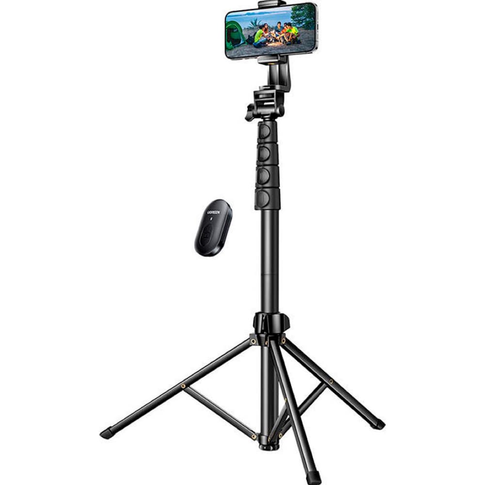 Селфі-монопод трипод UGREEN LP680 Selfie Stick Tripod with Bluetooth Remote 1/4 Black (UGR-15609)
