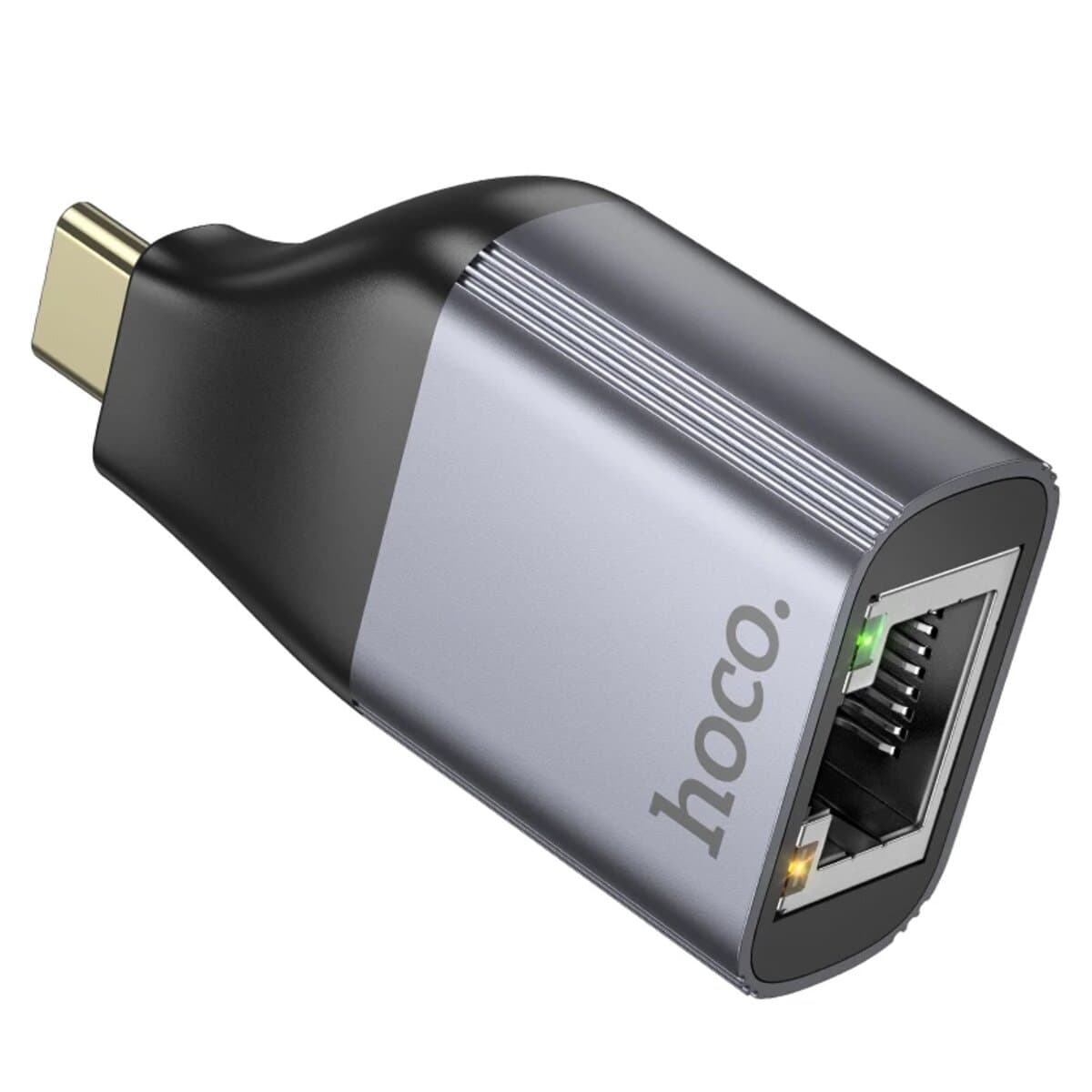 Перехідник адаптер HOCO UA35 Type-C to RJ45 adapter Grey