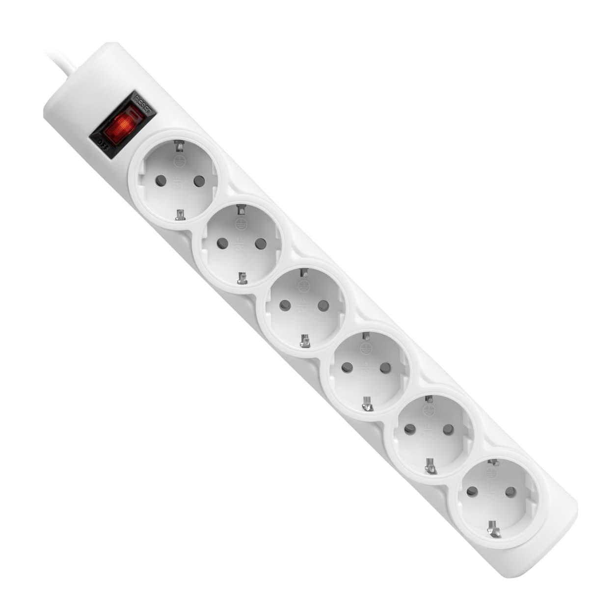 Мережевий фільтр подовжувач Power filtr 1.8м Defender DFS 151 6 розеток White (99489)