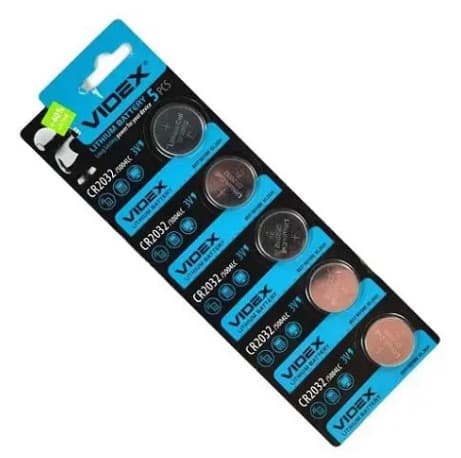 Батарейка таблетка Videx CR2032 5004LC L14 3В 5шт літій (424418)