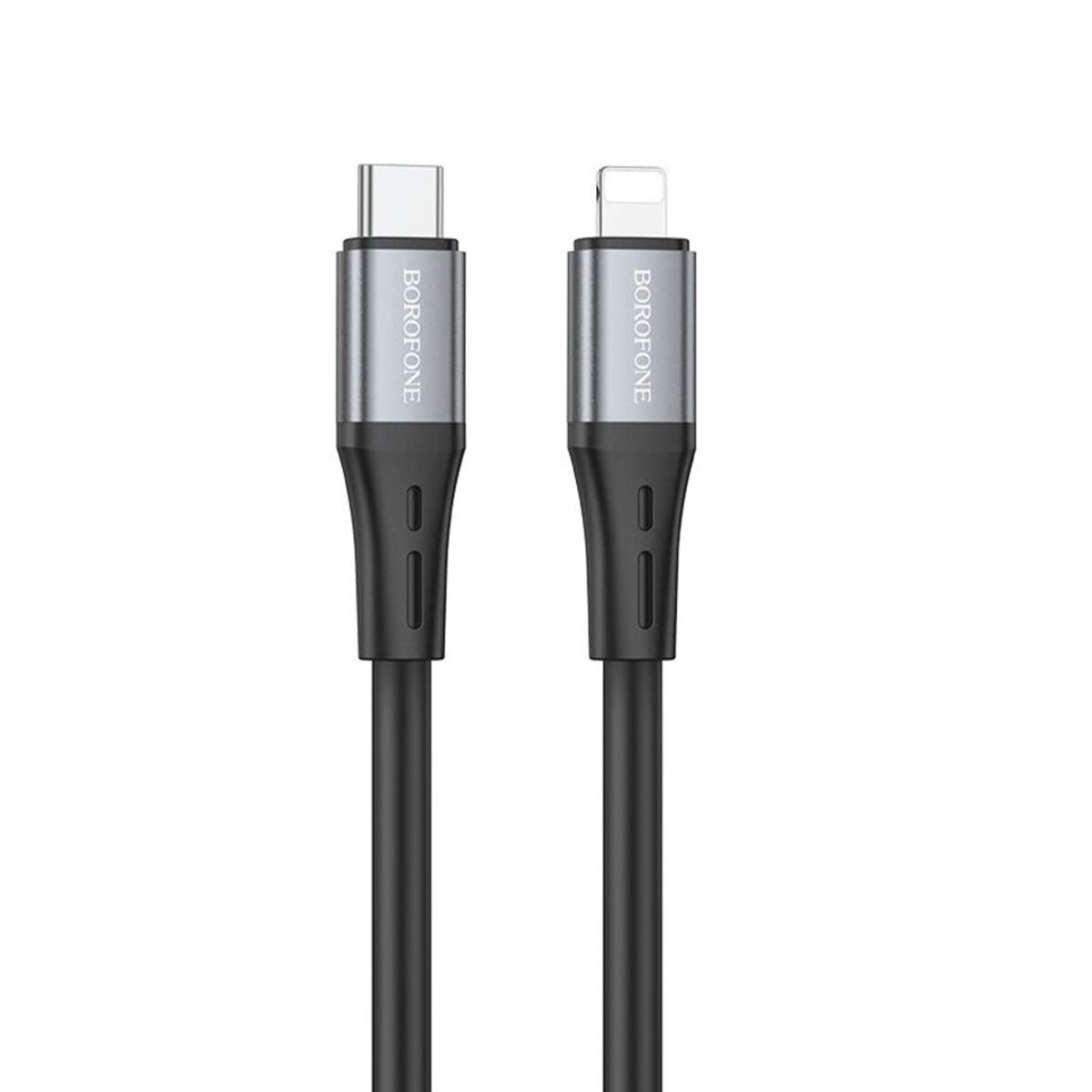 Кабель BOROFONE BX88 Solid Type-C to Lightning PD silicone charging data cable 20W 3A zm Black (BX88LPB)