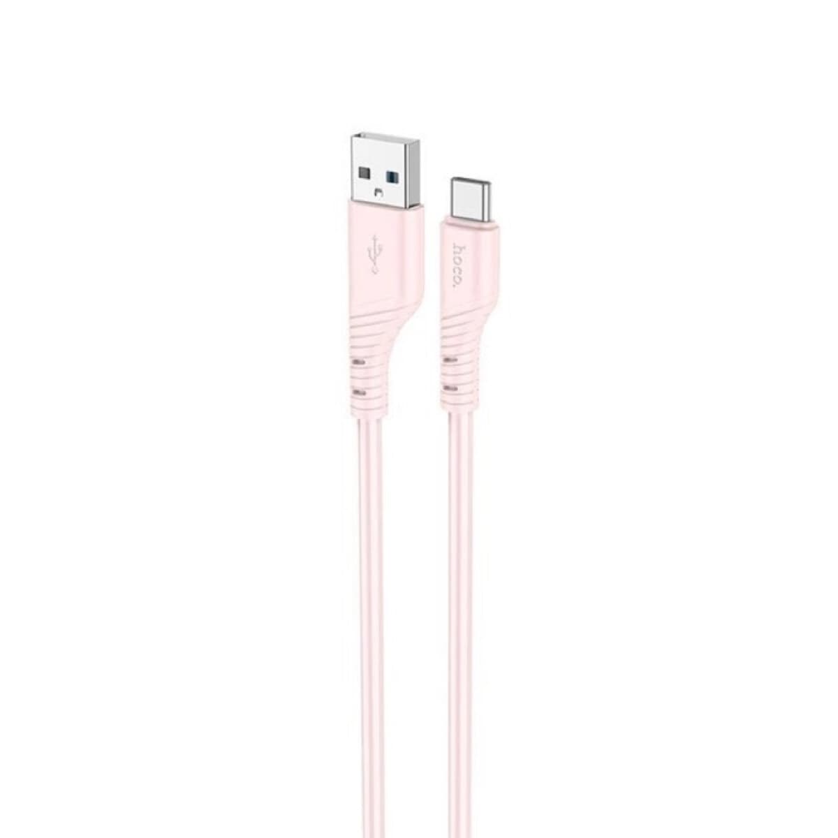 Кабель HOCO X97 Crystal USB to Type-C color silicone charging data cable 1м 2.4А Light Pink