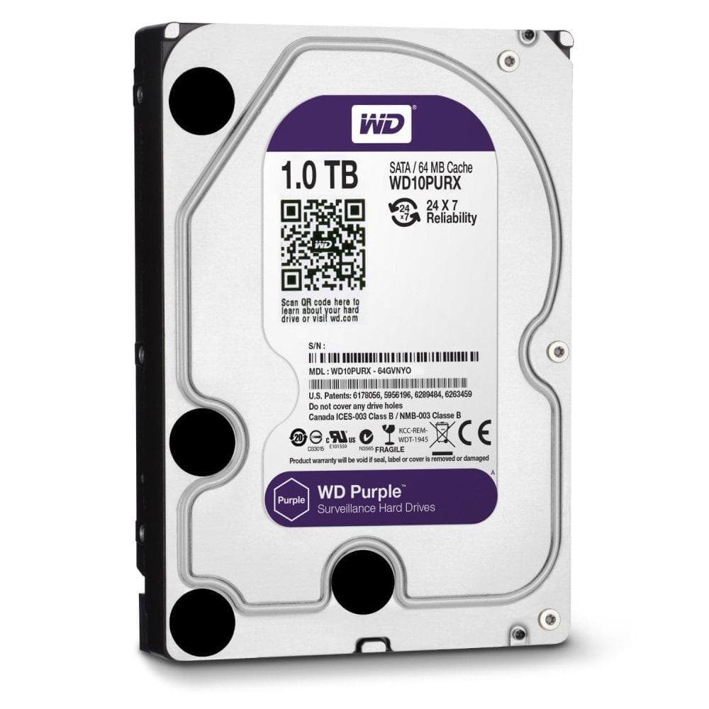 Жорсткий диск WD Purple HDD 1Тб 64M SATA III (WD10PURZ)