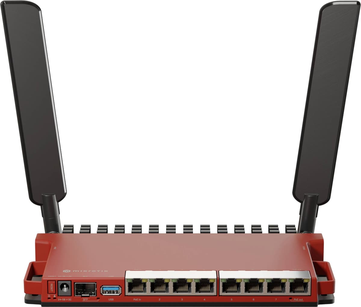 Маршрутизатор роутер WiFi Mikrotik L009UiGS-2HaxD-IN WiFi6 2.4GHz 802.11b/g/n/ax 800MHz CPU 512MB RAM 8x1G Red