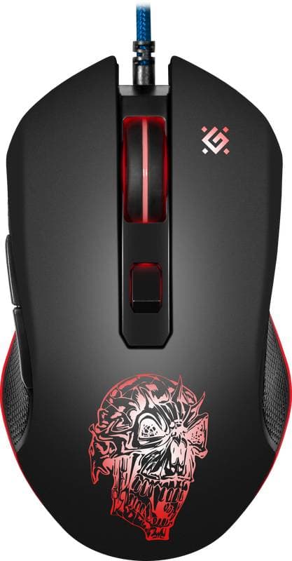 Игровая проводная мышка Defender Sleipnir GM-927 12800 dpi 6кн RGB подсветка с ковриком Black (52927)