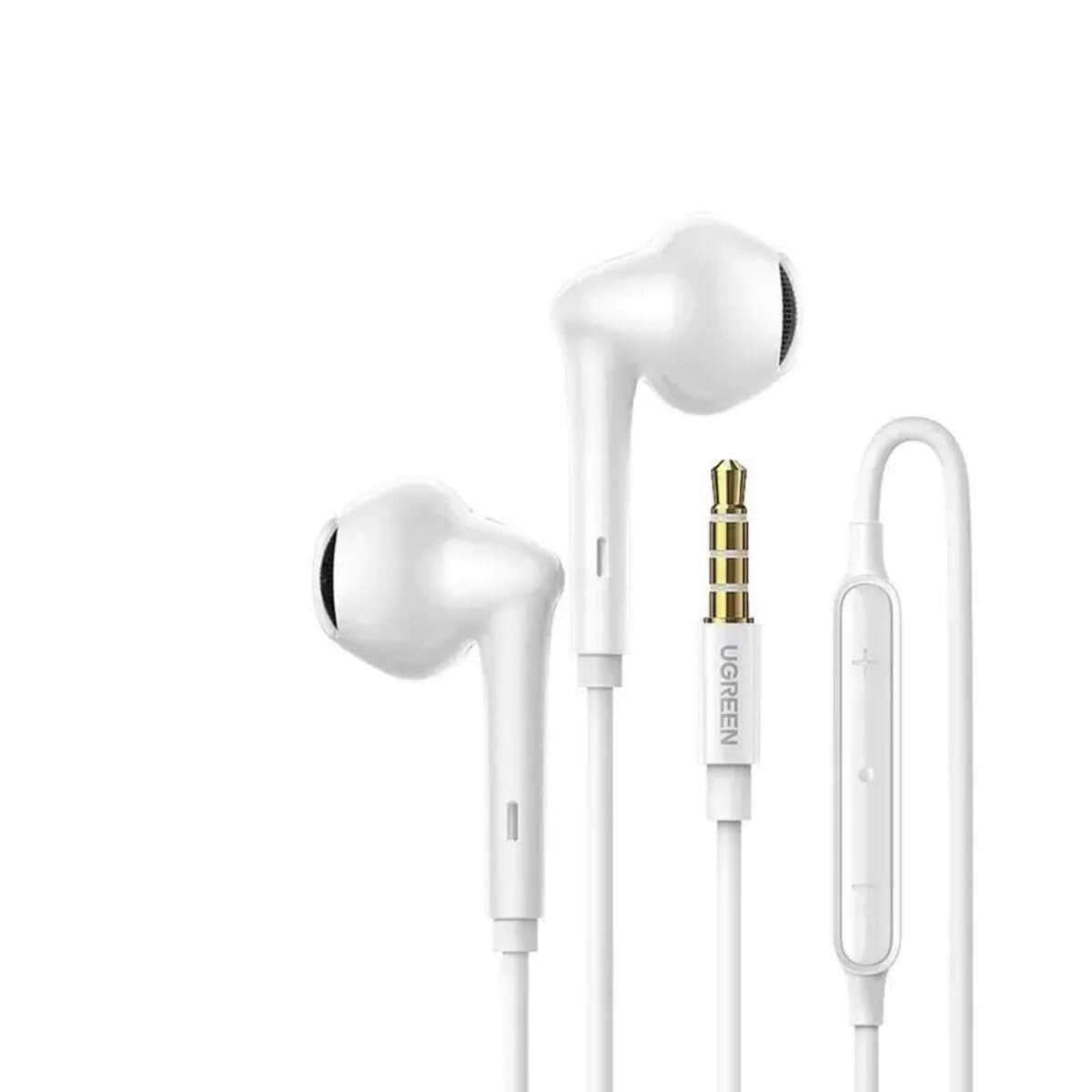 Проводные наушники UGREEN EP101 Wired Earphones with 3.5mm Plug 3.5мм 1.2м White (UGR-60692)