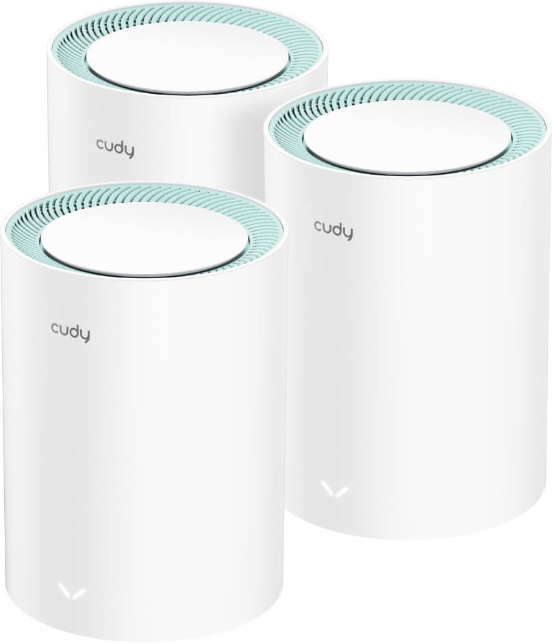 Mesh WiFi система роутерів Cudy M1300 3-pack AC1200 Wi-Fi Gigabit Mesh Solution 2.4 ГГц/5 ГГц White (M1300(3-PACK))
