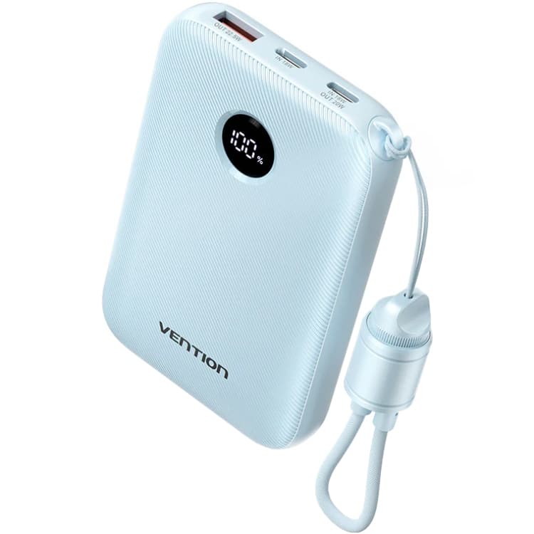 Powerbank павербанк УМБ Vention 10000mAh 22.5W Fast Charging USB-A 2xType-C Blue (FKAL0-C)