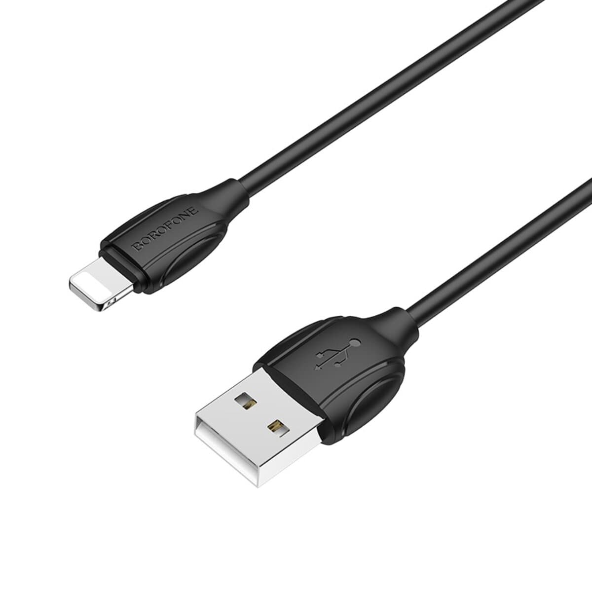 Кабель BOROFONE BX19 USB to Lightning 2.4A 1m PVC TPE connectors Black (BX19LB)