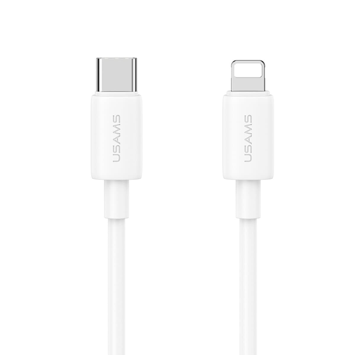 Кабель Usams SJ712 Type-C toLightning 30W Fast Charging Data Cable 1m White (SJ712USB02)